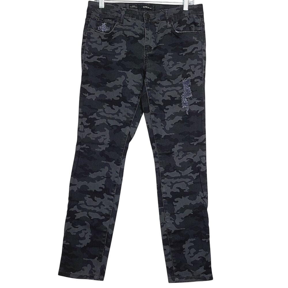 STS Blue Alice Ankle Skinny Jeans Destructed Camouflage Women Size 28